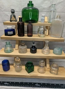 Large Lot Antique Vintage Bottle Lot Ink Empoli Pelikan Wagenfeld Vicks & More - Picture 1 of 13