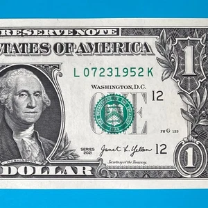 July 23, 1952 (L 07231952 K) BIRTHDAY Note $1 One Dollar Bill *UNC* - Picture 1 of 4