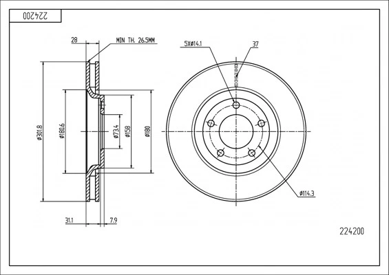 2x DISCOS DE FRENO DUROS Ø 302 ventilados para Chrysler Voyager/Grand Dodge Caravan - Imagen 1 de 1