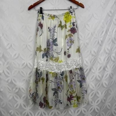 Falda midi SEE BY CHLOÉ con encaje recortada Flora Voile talla 2 nueva con etiquetas $405  Foto 1 de 4