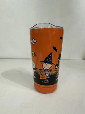 Vaso de viaje de café de metal Peanuts Gang Snoopy Charlie 14 oz Halloween con tapa Foto 1 de 4