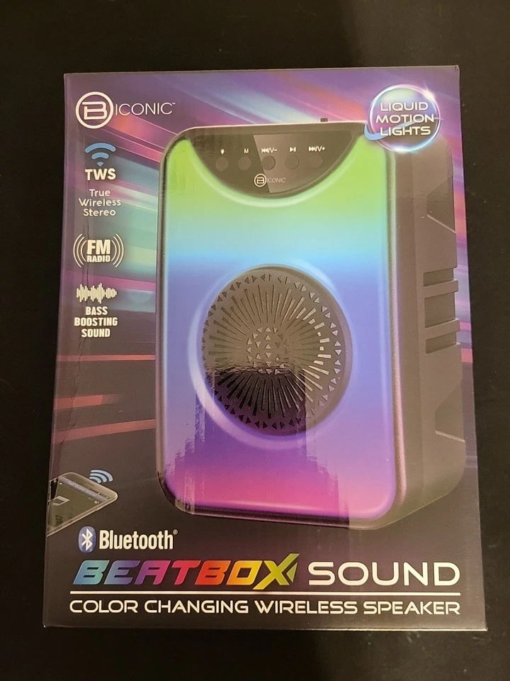 Bytech Biconic Bluetooth Speaker Beatbox Sound Wireless Coloring Changing - Image 1 of 4