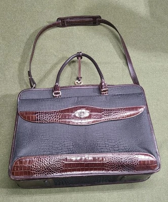 Brighton For Business Brown Leather Purse Portfolio Satchel Attache Shoulder Bag - Изображение 1 из 4