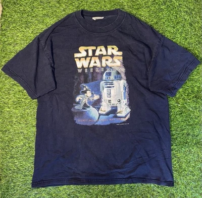 Camiseta Gráfica Vintage Walt Disney World Star Wars Fin de Semana 2001 Talla Grande Foto 1 de 4