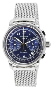 Orologio Uomo Zeppelin LZ126 Los Angeles Quadrante Blu Cronografo Quarzo 7614M3 - Foto 1 di 4