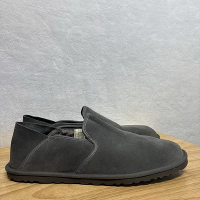 Мокасины UGG Cooke без шнуровки кожаные 1013485 серые мужские размер 13 - Изображение 1 из 4