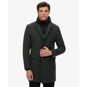 Superdry Tailored 2 In 1 Town Coat - Verde/Aqua - Imagen 1 de 4