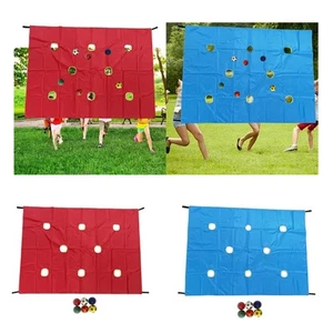 Hole Tarp Set Outdoor Activities Toy Fun Interactive Coordination Children - Picture 1 of 15