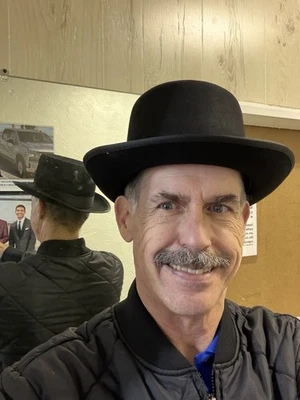 Sombrero de copa negro vintage 100 % lana calidad sombreros talla pequeña / 6,25 Foto 1 de 2