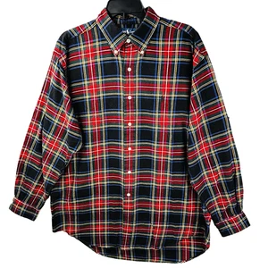 Camisa Ralph Lauren Blake Para Hombres Grande Tartán Franela a Cuadros Preppy Pony Logo Algodón - Imagen 1 de 10