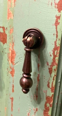VTG Bronze-Copper Tear Drop Drawer Pull Knob Vintage Inspired Dresser Cabinet - Image 1 of 4