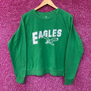 Felpa girocollo grande Philadelphia Eagles stile vintage crop top - Foto 1 di 4