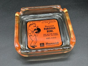 Vintage Rubidoux Bowl Bowling Riverside California Brunswick Corporation Ashtray - Picture 1 of 3