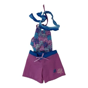 American Girl Kanani's BEACH OUTFIT Swimsuit , Shorts and Headband ,Retired - Picture 1 of 3