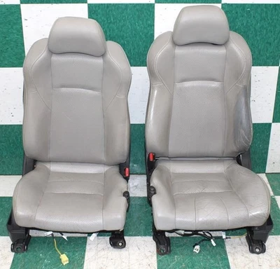 *WEAR* 04' 350Z Frost Gray Leather Heated Dual Power LH RH Buckets Seats Pair 2x - Image 1 of 4