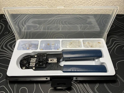 Platinum Tools EZ-RJ45 Crimp Tool w/Case for Cat 5/5e, Cat6, RJ-11, RJ-12, RJ-45 - Image 1 of 2