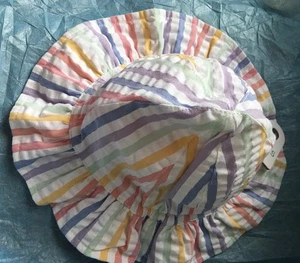 M&S Yellow Mix Striped Sun Hat UK Size 3-6 Months BNWT - Picture 1 of 3