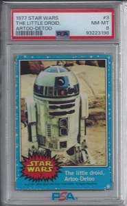 1977 Topps Star Wars Series 1 The Little Droid Artoo-Detoo #3 -  PSA 8 NM-MT - Picture 1 of 2