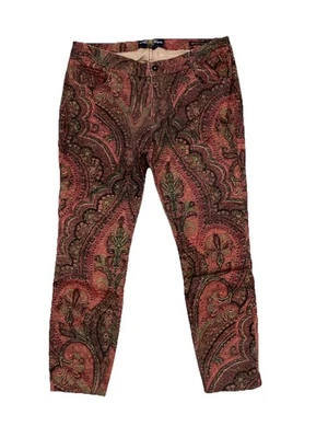 Pantalones ajustados de jengibre con estampado de cachemira Lucky Brand para mujer talla 16W 29” entrepierna Foto 1 de 4