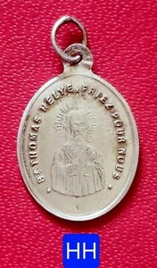 Dépt 50 -Superbe Médaille 20x14 mm Argent- St Thomas Hélye & N D du Bon Conseil  - Picture 1 of 2