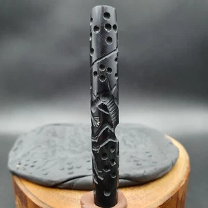 AA Horse Warriors Antique Ancient Indo Tibetan Carving Agate Eyes stone Bead - Picture 1 of 12