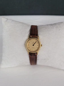 Vintage Omega De Ville 1375 Quarz Gold Zifferblatt Damenuhr für Teile wie abgebildet - Bild 1 von 12