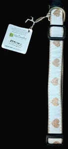 Up Country Hundehalsband, gold und weiß mit Herzen, verstellbar, 10 bis 16 cm - Bild 1 von 6