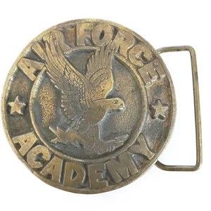 United States Air Force Academy Flying Eagle Belt Buckle 1974 Solid brass - Picture 1 of 7