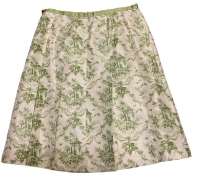 Falda vintage Grace Elements para mujer mezcla de acetato verde floral boho primavera Foto 1 de 4