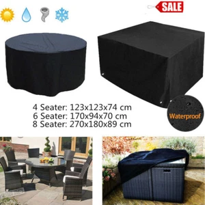 Outdoor Patio Garden Round/Square Furniture Cover Table Chair Shelter Protector - Picture 1 of 19