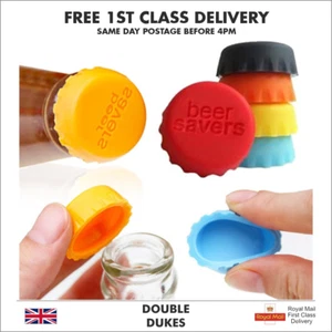 Tapa de silicona reutilizable para ahorro de botellas o cerveza para fiesta bebidas. Stock del Reino Unido - Imagen 1 de 9