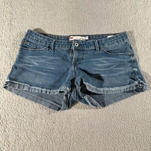 Levi's Denim Shorty Short Shorts Blue Women's Size 13 Womens Pocket Button Zip - Picture 1 of 17