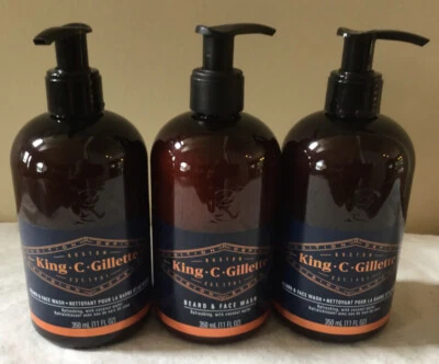 3~ Gillette King C Beard & Face Wash with Coconut Water ~ 11 oz each - Image 1 of 2