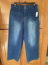 New!Never Worn!energie Dark Wash Wide Leg Crop Jeans.Juniors Size 11.Real Cute!