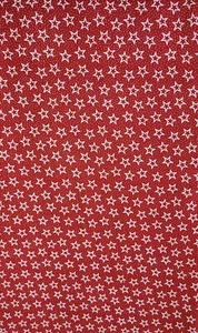 BTY X 44"W Fabric White Stars & Dots On Red By Santee Patriotic Quilting Sewing - Picture 1 of 2