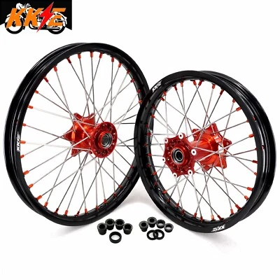 KKE 21/18 Cast Wheel Set for 2003-2022 KTM EXC XC XCW 125CC-530CC Orange Nipple - Изображение 1 из 4