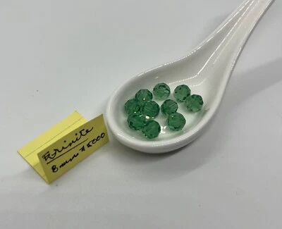 Swarovski #5000 8mm Round Crystal Beads Erinite Green Lot of 60 Vintage - Image 1 of 4