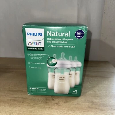Philips Avent Glass Baby Bottles 8oz Pack Of 4 - Image 1 of 3