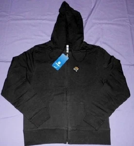 Jacksonville Jaguars Hoodie Ladies XL Black Full Zip Reebok NFL Womens - Picture 1 of 2