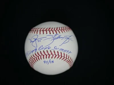 MARK MCGWIRE SAMMY SOSA 1998 LONG GONE SUMMER SIGNED BASEBALL LIMITED TO 98 JSA - Image 1 of 4