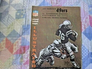 1965 SAN FRANCISCO 49ERS PITTSBURGH STEELERS PROGRAM DAVE KOPAY WALTER ROCK - Picture 1 of 11