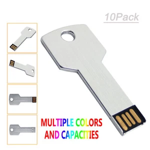 Paquete de 10 unidades flash USB 2.0 memorias USB en forma de llave 2 GB 4 GB 8 GB 16 GB - Imagen 1 de 11