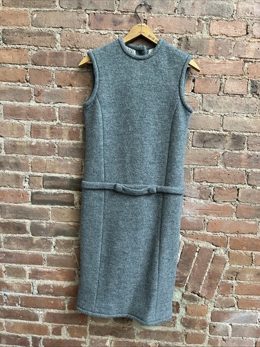 Abito donna vintage Thom Browne in pile nero taglia BB2 lana grigio Italia 2007