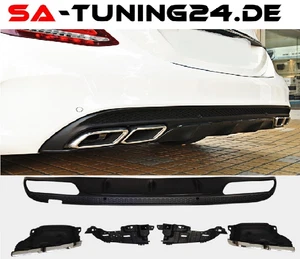 Für Mercedes-Benz C-Klasse W205 C63 AMG Look Heckschürze Stoßstange Diffusor #80 - Bild 1 von 7