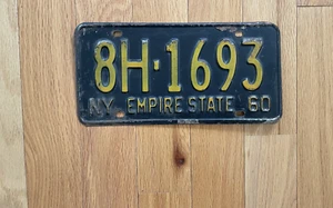 1960 NEW YORK LICENSE PLATE NY EMPIRE STATE - Picture 1 of 1