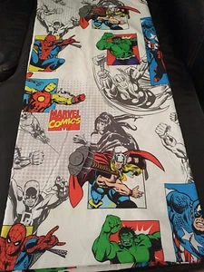Marvel Comics Avengers Spider-Man Hulk Full Sz Sheet Set Flat Fitted Pillowcase  - Picture 1 of 7