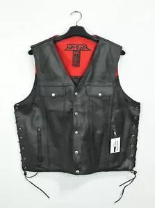 Z1R Black Leather 30-30 Vest - Size 3XL Part Number - 28300351 - Picture 1 of 2