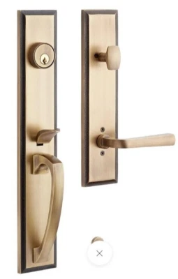 Signature Hardware 552085AB MNG-EXTR-5002- Brass Entry Door Set - No Backset LH - Image 1 of 2