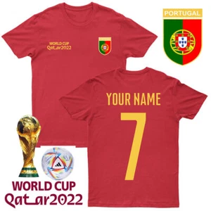 Portugal Football T-Shirt Personalised Kids T Shirt Tee #WC#2 - Picture 1 of 13