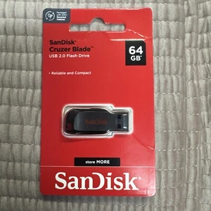 (ZZ) SanDisk Cruzer Blade USB Flash Drive Memory Stick 64 GB (SDCZ50-064G-B35) - Picture 1 of 1